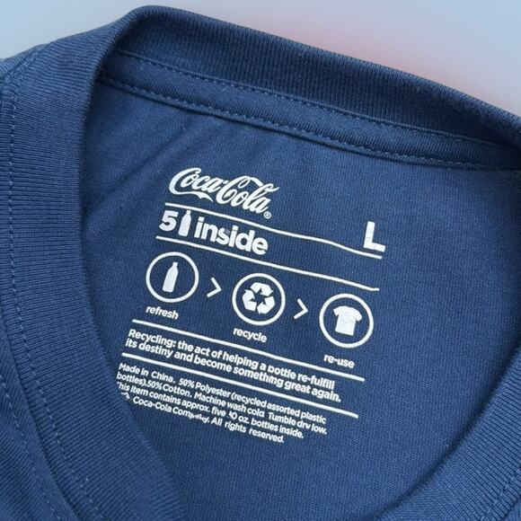 COCA-COLA ORLANDO Men’s Large Blue T-shirt - Picture 3 of 3
